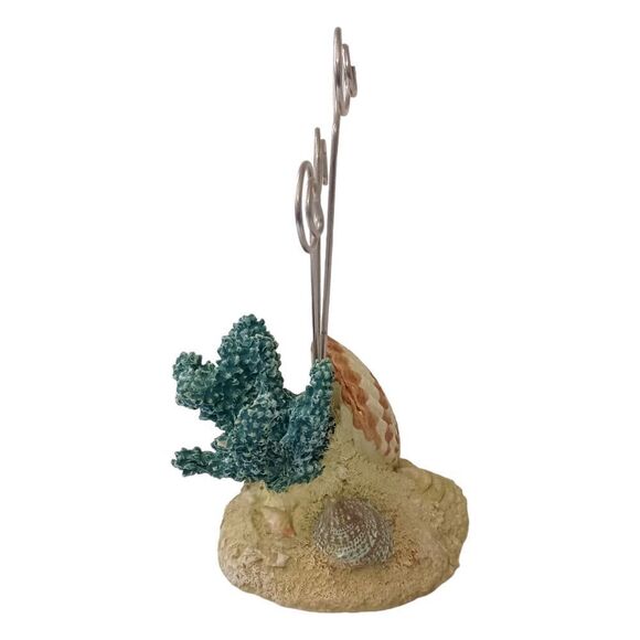 Seashell Shell Wire Picture Holder Memos Post Card Recipe Notes Beachy Coastal. - Picture 6 of 14